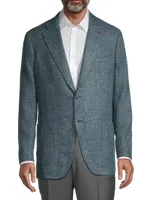 Domenico Silk & Wool-Blend Two-Button Sport Coat