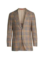 Domenico Plaid Wool Two-Button Sport Coat