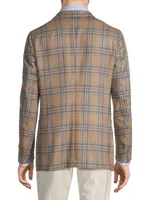 Domenico Plaid Wool Two-Button Sport Coat