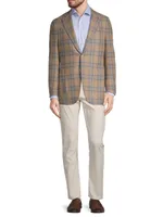 Domenico Plaid Wool Two-Button Sport Coat