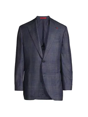 Marechiaro Plaid Wool-Blend Two-Button Sport Coat