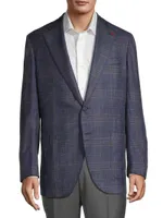 Marechiaro Plaid Wool-Blend Two-Button Sport Coat