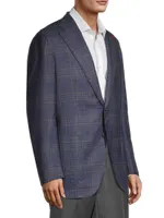 Marechiaro Plaid Wool-Blend Two-Button Sport Coat