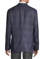 Marechiaro Plaid Wool-Blend Two-Button Sport Coat