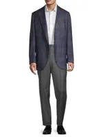 Marechiaro Plaid Wool-Blend Two-Button Sport Coat