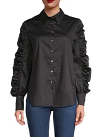 Juliana Ruched-Sleeve Shirt