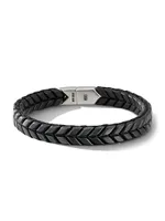 Chevron Woven Bracelet Black Titanium