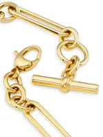 14K Yellow Gold Mixed-Link Chain Bracelet