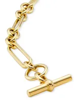 14K Yellow Gold Mixed-Link Chain Bracelet