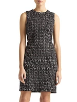 Sleeveless Sequined Tweed Minidress