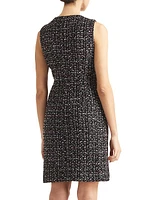 Sleeveless Sequined Tweed Minidress