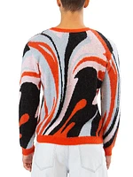 Swirl Intarsia Mohair-Blend Sweater