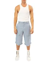 Wide-Leg Cargo Shorts