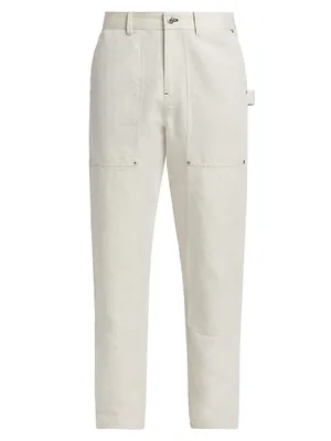 Cotton & Linen-Blend Carpenter Pants