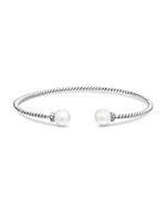 Petite Solari Pearl Bracelet 18K White Gold with Pavé Diamonds