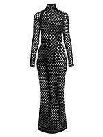 Cage Net Maxi Dress