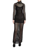 Cage Net Maxi Dress