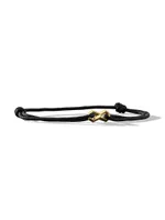 Infinity Link Cord Bracelet with 18K Yellow Gold