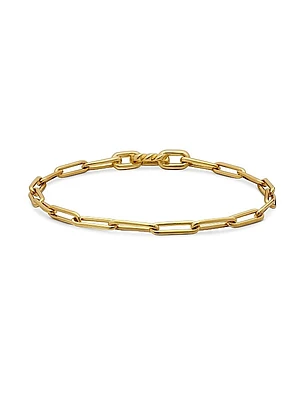 Chain Link Bracelet with 18K Yellow Gold