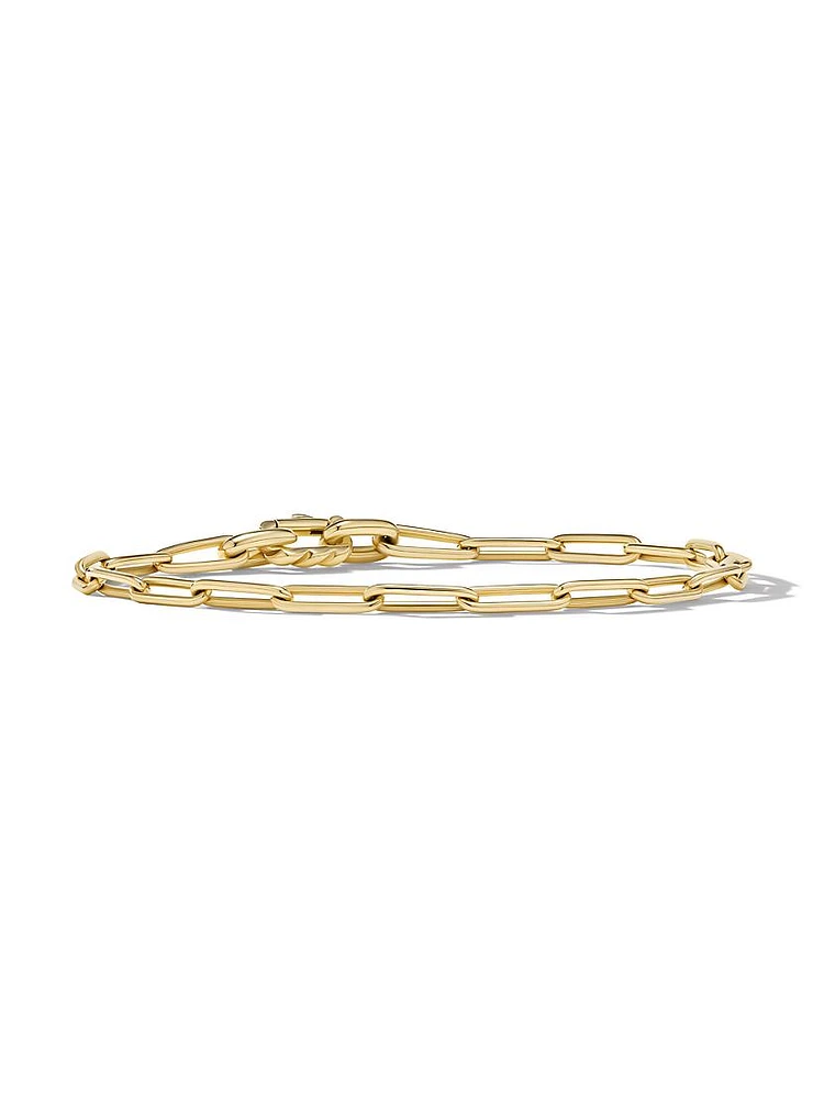 Chain Link Bracelet with 18K Yellow Gold