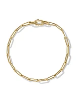 Chain Link Bracelet with 18K Yellow Gold