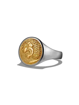 Petrvs® Lion Pinky Ring with 18K Yellow Gold