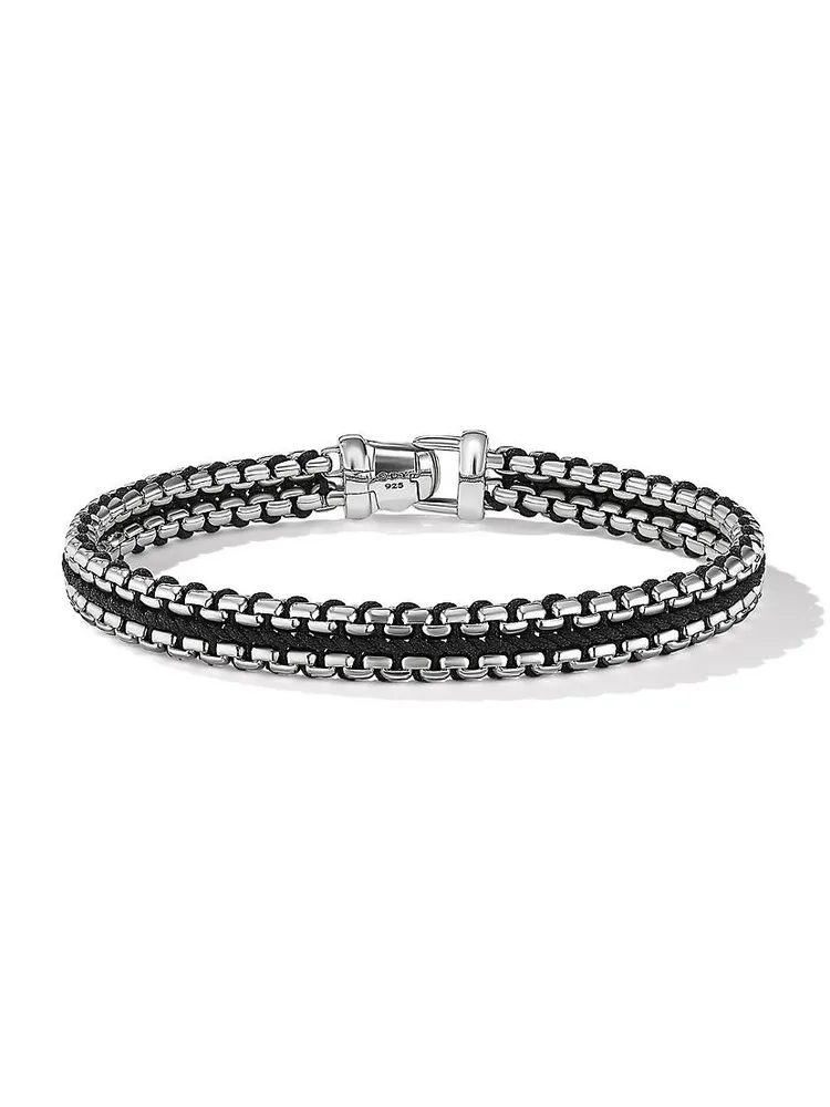 Woven Box Chain Bracelet Sterling Silver