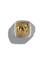 Petrvs® Horse Pinky Ring with 18K Yellow Gold