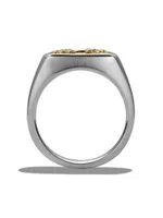 Petrvs® Horse Pinky Ring with 18K Yellow Gold