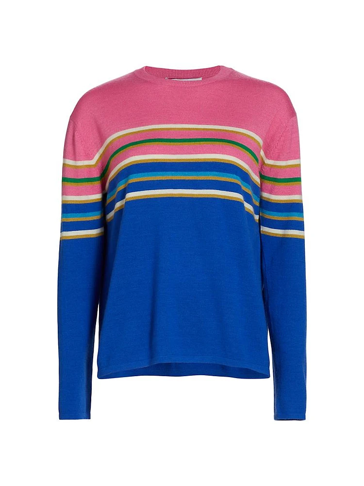 Striped Cashmere-Blend Sweater