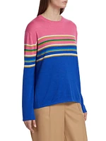 Striped Cashmere-Blend Sweater