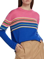 Striped Cashmere-Blend Sweater