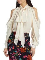 Sasha Silk Off-The-Shoulder Blouse