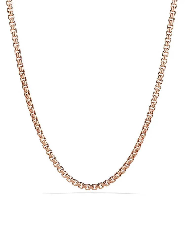 Medium Box Chain Necklace 18K Rose Gold