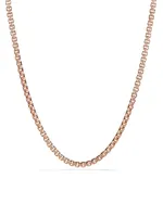 Medium Box Chain Necklace 18K Rose Gold