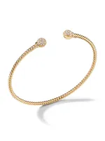 Petite Solari Bead Bracelet 18K Yellow Gold with Pavé Diamonds