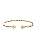 Petite Solari Bead Bracelet 18K Yellow Gold with Pavé Diamonds