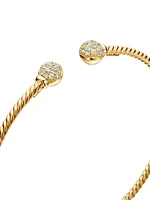 Petite Solari Bead Bracelet 18K Yellow Gold with Pavé Diamonds