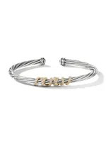 Helena Center Station Bracelet with 18K Yellow Gold and Pavé Diamonds