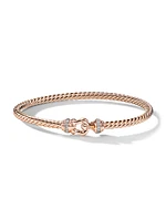 Buckle Bracelet 18K Rose Gold with Pavé Diamonds