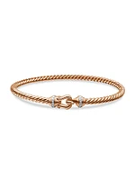 Buckle Bracelet 18K Rose Gold with Pavé Diamonds