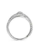 X Crossover Band Ring Sterling Silver