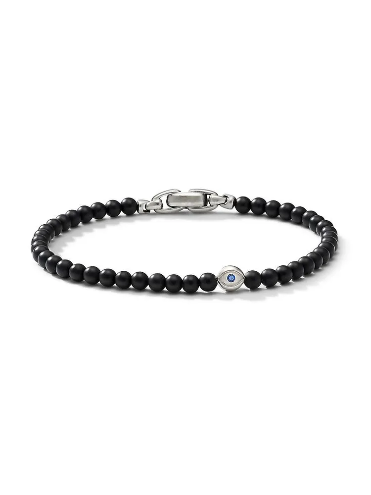 Spiritual Beads Evil Eye Bracelet Sterling Silver