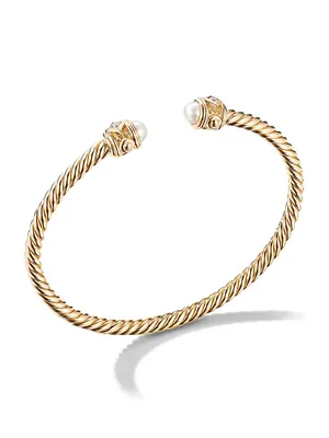 Renaissance Color Bracelet 18K Yellow Gold with Pearls and Diamonds