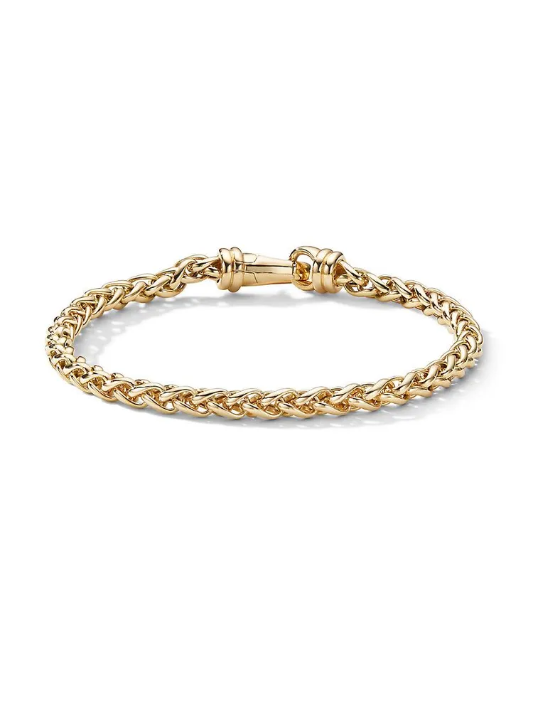 Wheat Chain Bracelet 18K Yellow Gold