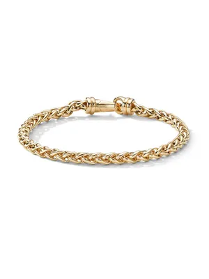 Wheat Chain Bracelet 18K Yellow Gold