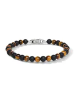 Spiritual Beads Alternating Bracelet with Black Onyx and Tiger's Eye