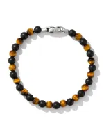 Spiritual Beads Alternating Bracelet with Black Onyx and Tiger's Eye