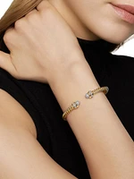 Cable Bracelet 18K Yellow Gold with Pavé Diamonds