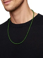 Spiritual Beads Necklace with Nephrite Jade and 18K Yellow Gold